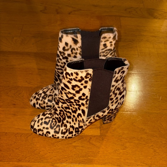 Sam Edelman Animal Print Ankle Booties Size 8.5 - Picture 2 of 9